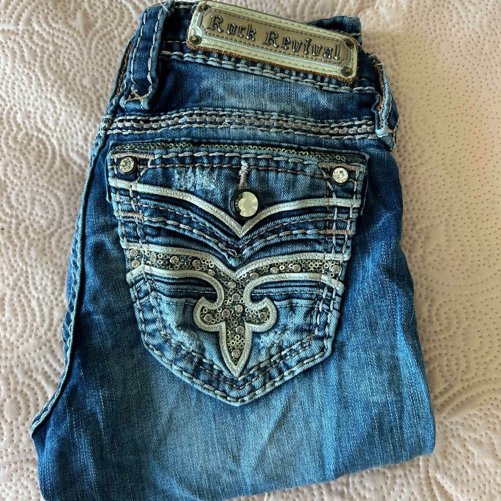 Lightly work rock revival skinny fit jeans